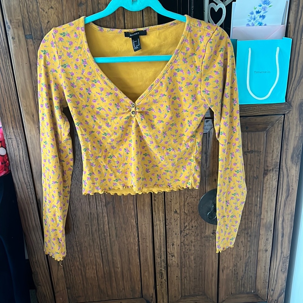 Lightly Worn Forever 21 Floral Print Top